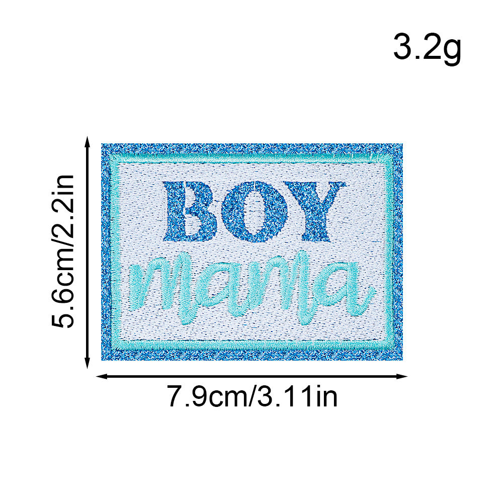 Wholesale English alphabet cloth patch with gold embroidery